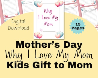 Muttertagsgeschenk von Kindern, warum ich meine Mutter liebe (digitaler Download)