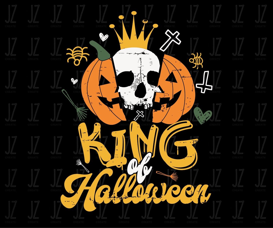 King of Halloween Png Pumpkin Png Halloween Png Spooky Etsy