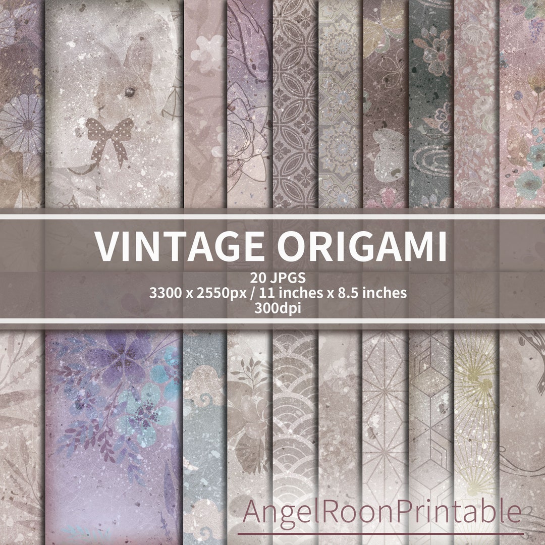 Origami Junk Journal Paper Pack, Japanese Printable Scrapbook ...