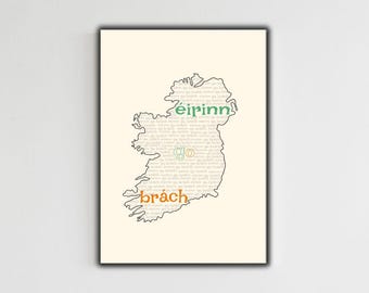Éirinn go Brách Poster | Ireland Forever Patriotic Print | Gaelige Irish Phrases