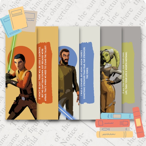 Space Inspired Bookmarks / Rebels / Ghost Crew / Thrawn / Nerdy Gifts / Reading Accessories/ Tassles / Wall Decor / Handmade / TV Quotes