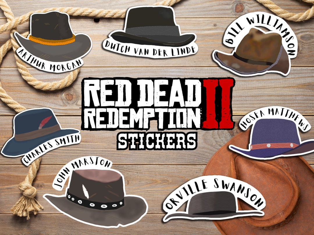 Red Dead Redemption 2 Cowboy Hat Stickers / Van Der Linde Gang / Arthur