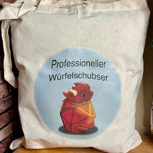 Borse di stoffa, tote bag, borse in tessuto, borse di cotone, penna e carta, D&D, DSA, draghi, giochi di dadi, dadi D20, detti, merchandising nerd