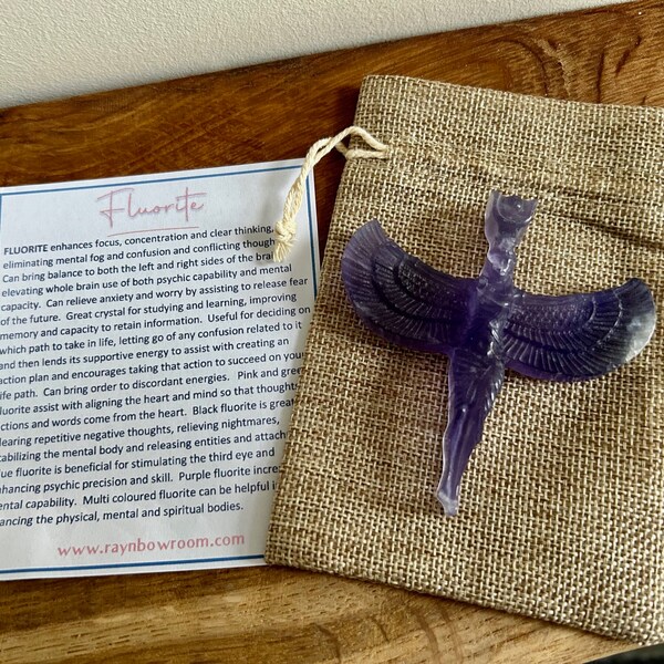 Purple Fluorite Crystal Goddess Isis - Ancient Egyptian Goddess - Goddess of Manifestation & Alchemy - Healing Past Lives  and Inner Child