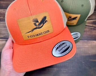 Pheasant Hat Custom, Bird Hunting Hat, Custom Kennel Trucker