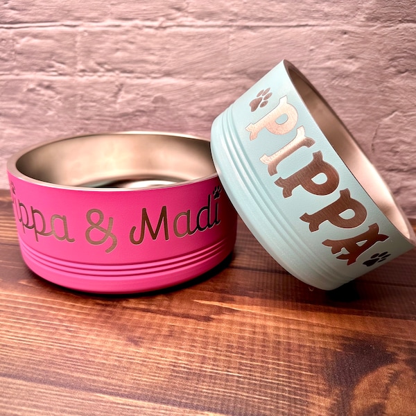 Personalized Pet Bowl, Insulated Pet Bowl, Custom Dog Bowl, Stainless Steel Pet Bowl, Pet Food Bowl, Dog Gifts, Engraved Pet Bowl, Dog Dish