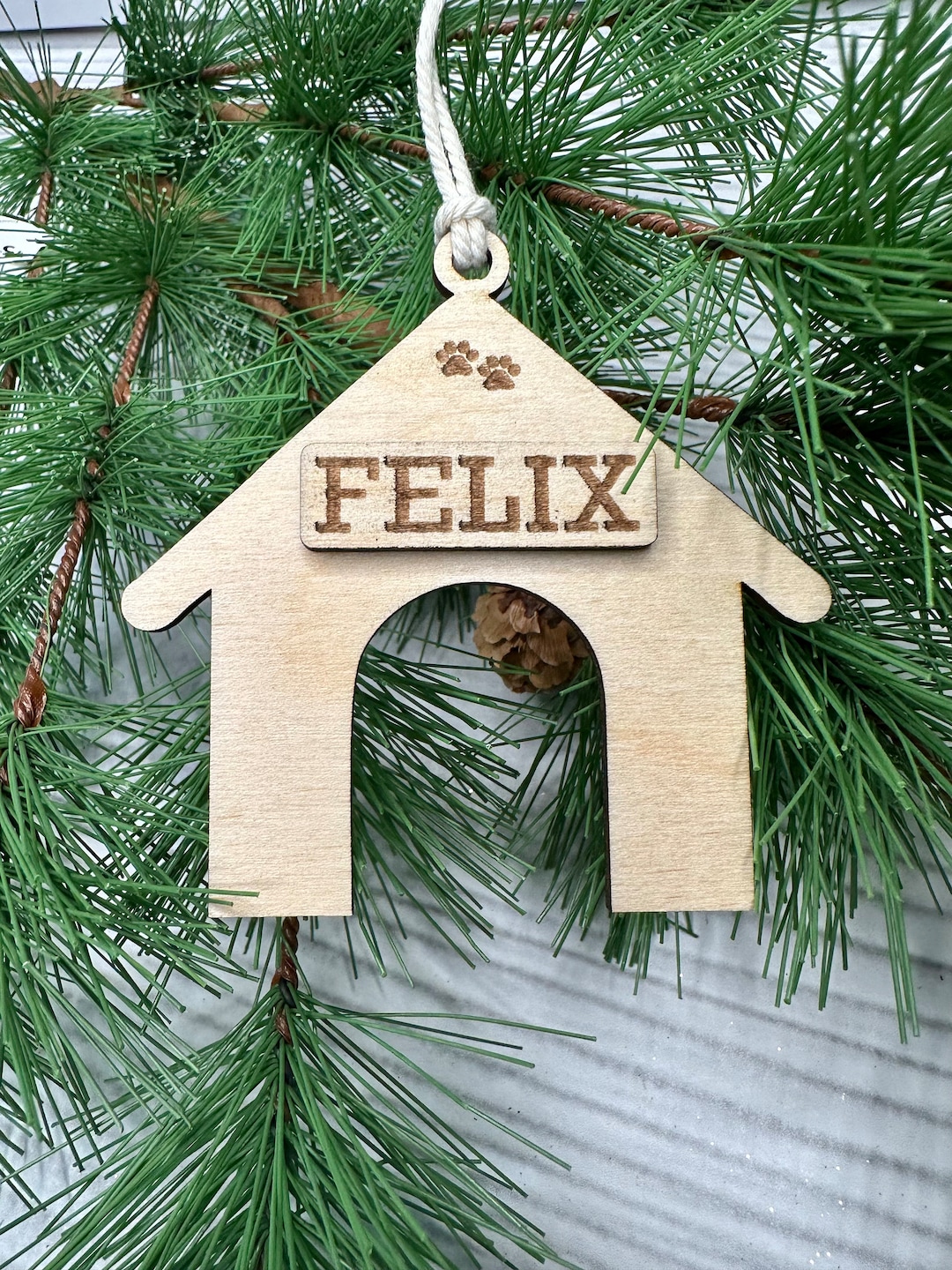 Personalized Dog House Ornament Christmas Ornament Dog Lover Etsy
