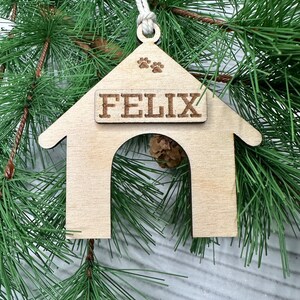 Personalized Dog House Ornament, Christmas Ornament, Dog Lover Gift, Custom Dog Ornament, Dog Gift, Family Pet Ornament, Custom Pet Ornament