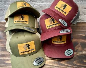 Personalized Hat, Custom Engraved Cap, Business Trucker Hat, Logo Hat, Custom Leather Hat, Business Logo, Branding Hat, Trucker Hat.