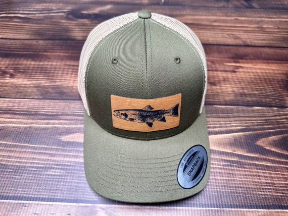 Trout Fishing Hat Personalized, Fly Fishing, Salmon, Rainbow Trout