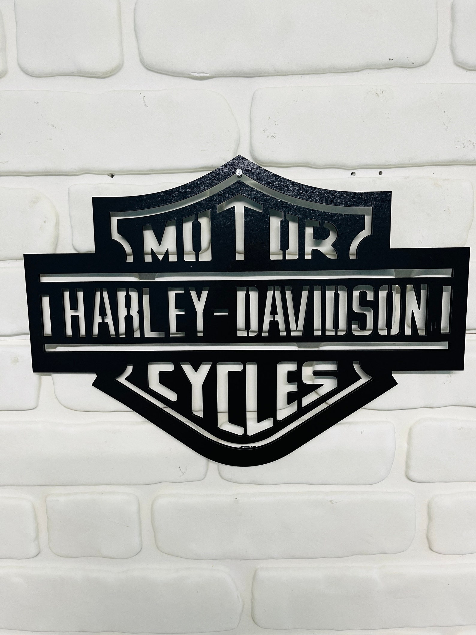 Harley Davidson Led Sign Harley Davidson Wall Decor Garage Etsy
