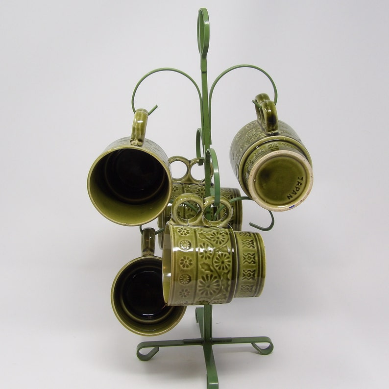Vintage Green Coffee Set With Stand Set of 5 Made in Japan 9 Etsy
