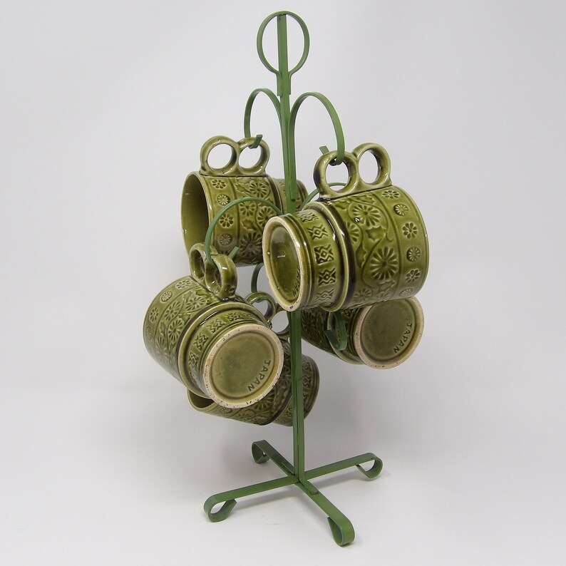Vintage Green Coffee Set With Stand Set of 5 Made in Japan 9 Etsy