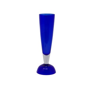 Vintage Cobalt Blue Glass Vase Made in Poland 12 3/8&quot; H x 3 1/4&quot; W