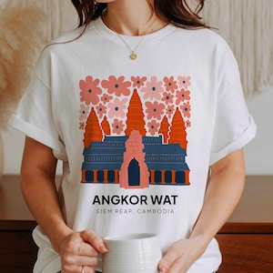Angkor Wat Shirt, Angkor Wat Tee, Cambodia Shirt,Cambodia T-Shirt,Cambodian Shirt,Siem Reap T-shirt,Cambodia Gift,Cambodia Souvenir,Cambodia