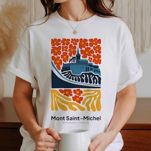 ★Le Mont Saint Michel★ TERIU graphic Tshirts White T-SHIRT - Le Mont Saint Michel