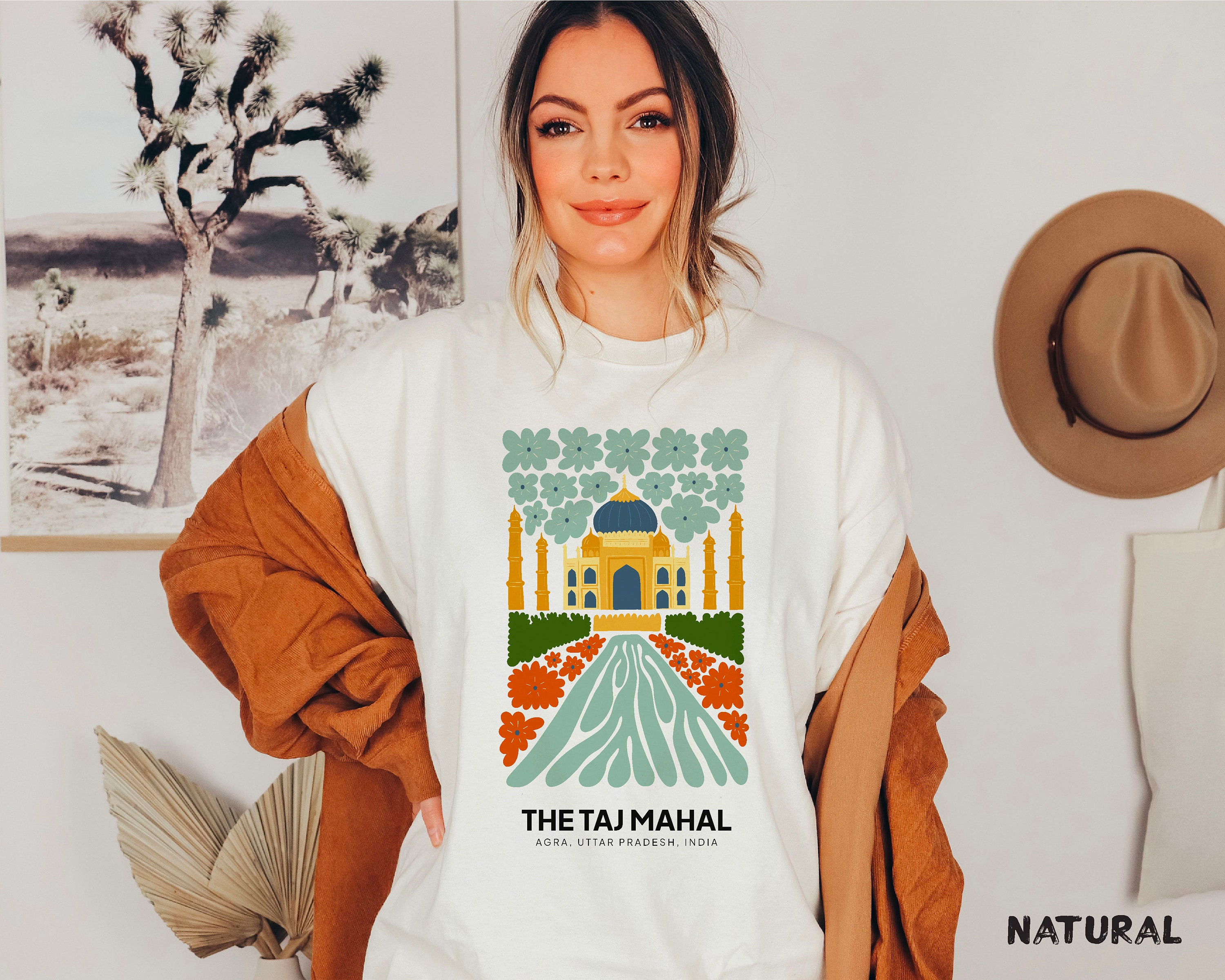 Shaped Knit Tee in Taj Mahal