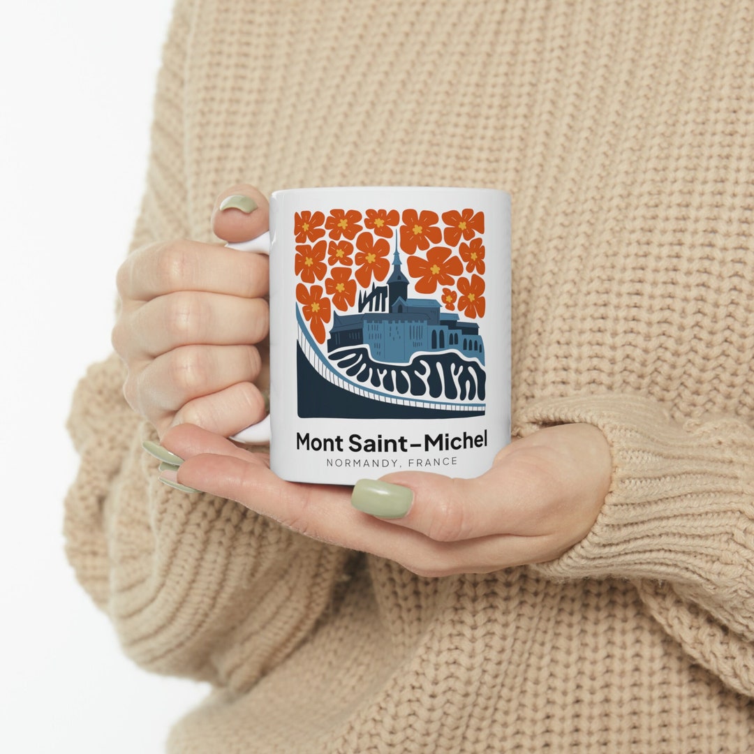 Mont Saint Michel Normandy France Ceramic Mug 11oz Mont St Michel Mug