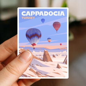 Cappadocia Turkey Travel Sticker Vinyl Decal for Laptop Water Bottle and Journal Sticker Turkey Gift Vacation Souvenir for Traveler Keepsake