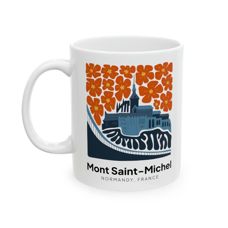 Mont Saint Michel Normandy France Ceramic Mug 11oz Mont St Michel Mug
