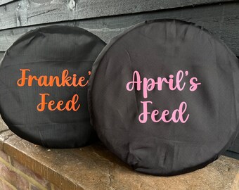 Horse feed bowl covers | Equine feed bowl covers | Equestrian feed bowl covers