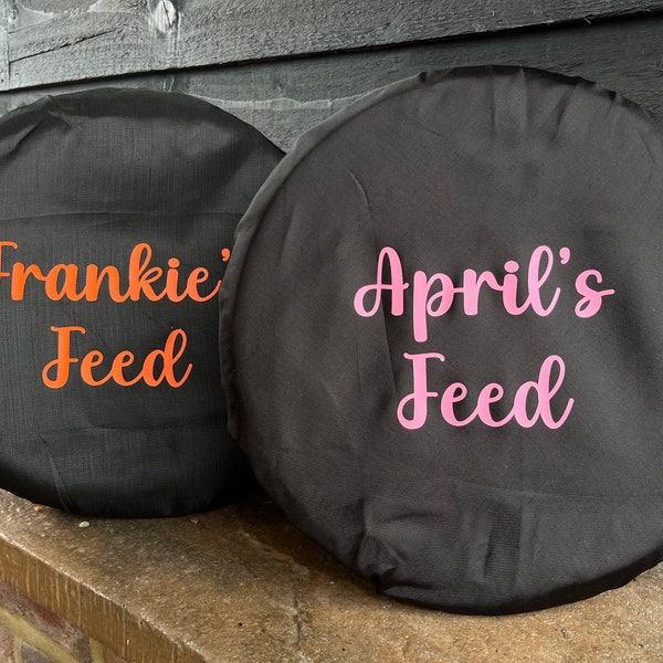 Horse feed bowl covers | Equine feed bowl covers | Equestrian feed bowl covers