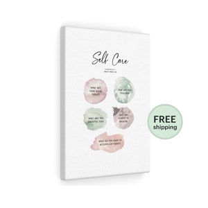 Selbstpflege Wandkunst, Wellness Kunst, mentale Gesundheit, Wohlbefinden Print, Selbstliebe, Schulrat Büro Dekor, Therapeut, Achtsamkeit Kunst