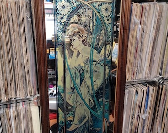 Alphonse Mucha "Reverie du Soir" (Evening Reverie) 70s mirror