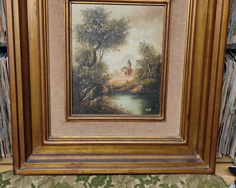 Vintage original oil painting signed "Cini"