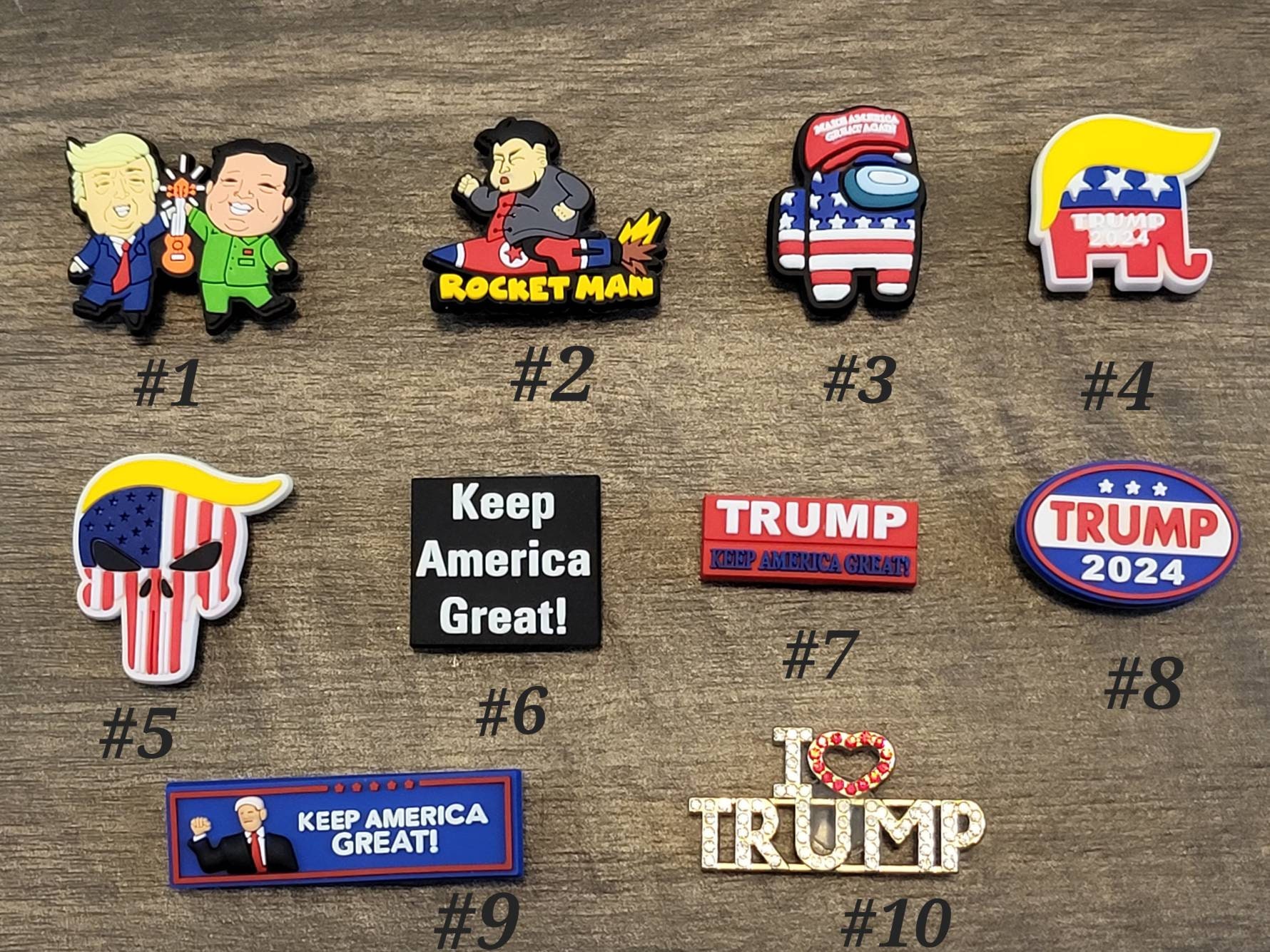 Donald trump croc jibbitz new arrivals