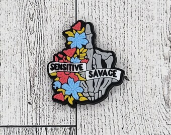 Flower/Hand Gesture/Savage/Adult Shoe Charm