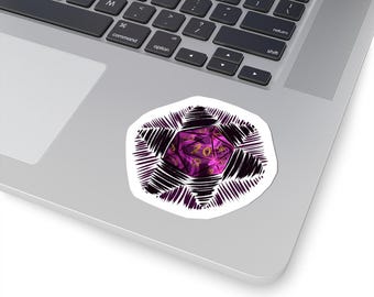 Pink Bard Nat D20 Sticker TTRPG Dungeons & Dragons RPG Merch