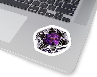 Purple Warlock Nat D20 Sticker TTRPG Dungeons & Dragons RPG Merch