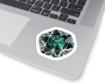 Cyan Monk Nat D20 Sticker TTRPG Dungeons & Dragons RPG Merch