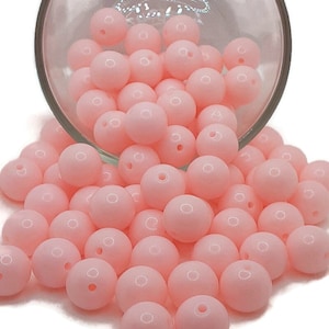 20mm Baby Pink Solid Bubblegum Beads, 20mm Acrylic Gumball Beads in Bulk, 20mm Bubble Gum Beads, 20mm Chunky Necklace Beads, Jewelry Beads