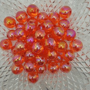 20mm Red Transparent  Bubblegum Beads, AB Gumball Beads in Bulk,  Bubble Gum Beads, 20mm Shiny Chunky Necklace Beads, Jewelry Beads