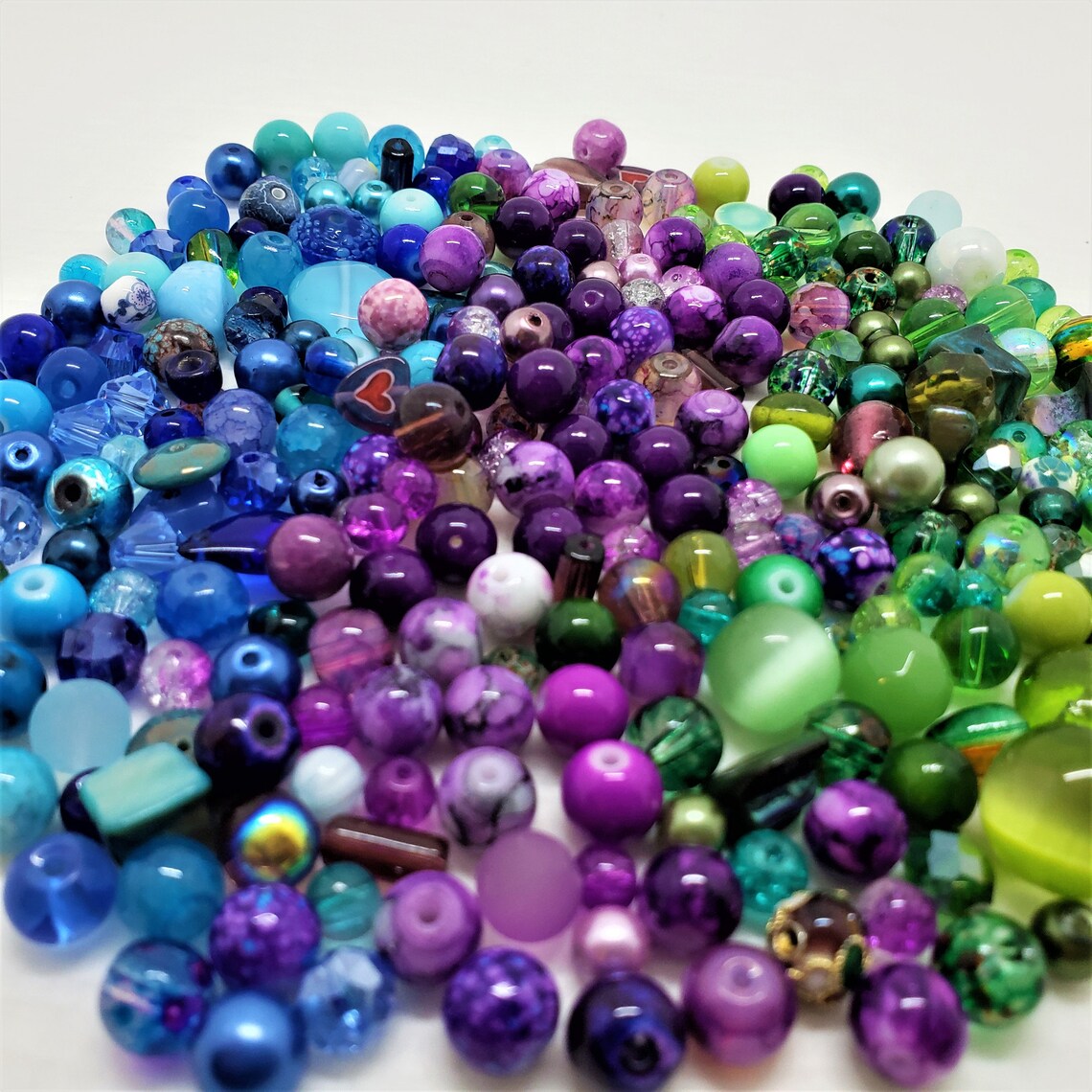Peacock Bead Soup Mix 4oz Glass Bead Mix Mixed Loose Lot of Etsy