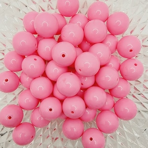 20mm Hot Pink Bubblegum Beads, 20mm Acrylic Gumball Beads in Bulk, 20mm Bubble Gum Beads, 20mm Shiny Chunky Necklace Beads, Jewelry Beads