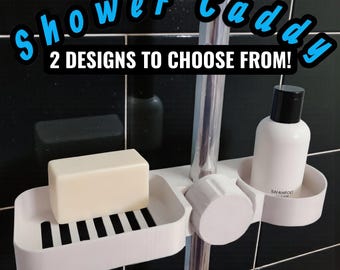 Compact Shower Caddy for Cruise Cabins and Small Showers | Pole-Mounted Organizer | No Tools Required