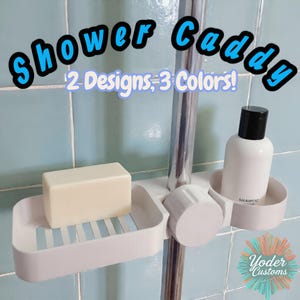 Compact Shower Caddy for Cruise Cabins and Small Showers | Pole-Mounted Organizer | No Tools Required