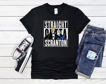 Straight Outta Scranton T Shirt Hoodie Sweatshirt Baseball Men Women Unisex Baggy Boyfriend Jute Shopper Make Up Accessories Bag 3_0_1_4