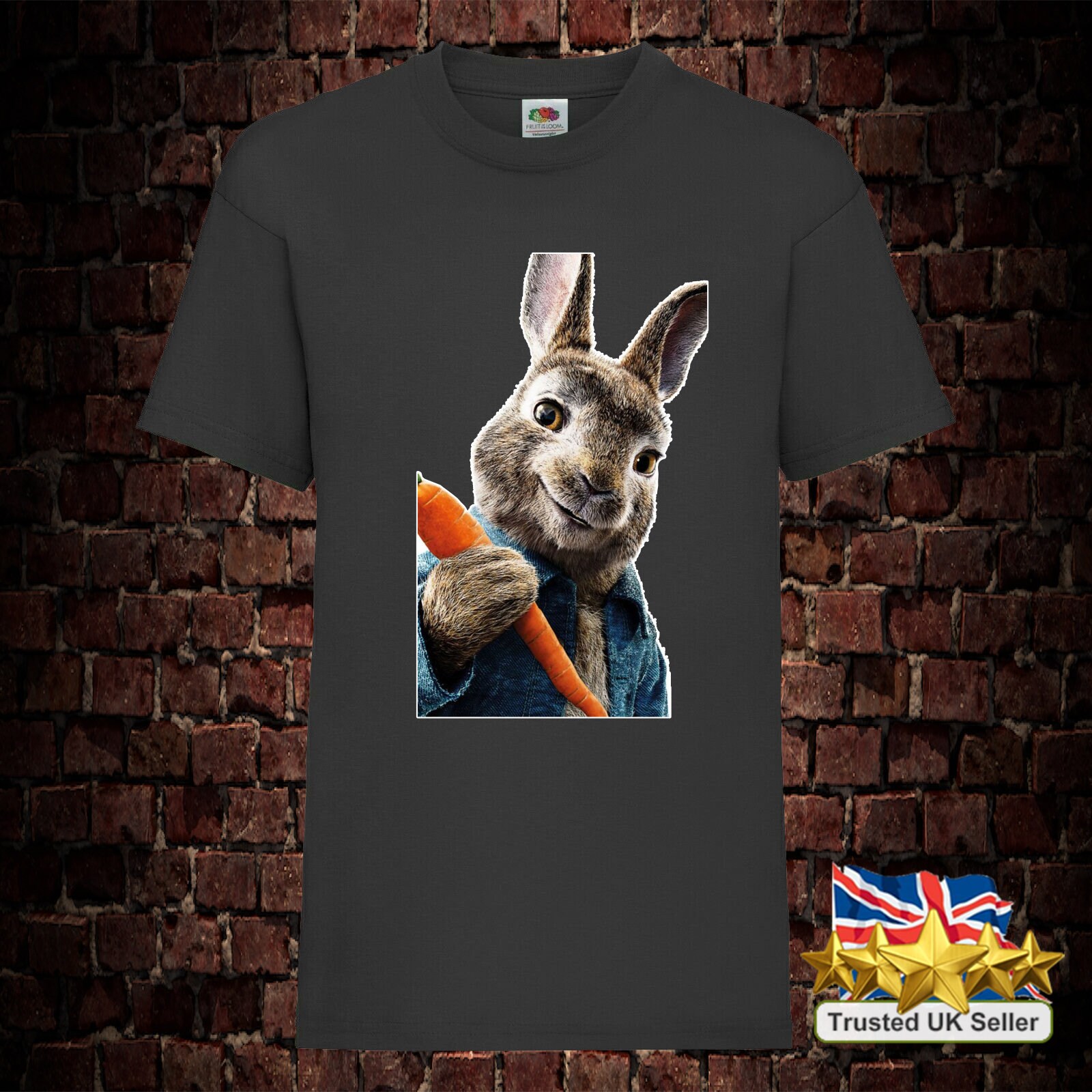 Peter Rabbit & his Mum Unisex T Shirt Printed with Your OWN Message 