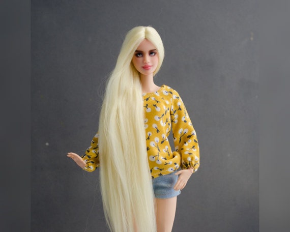 Blonde Alpaca Suri Baby Wig For Barbie Dolls Hair - Etsy Australia Blonde Alpaca Suri Baby Wig For Barbie Dolls Hair - Etsy Australia