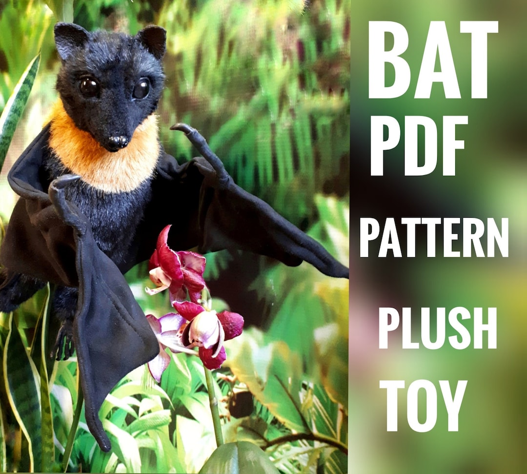 Bat Toy PDF Pattern Realistic Stuffed Animal Toy . Plush Bat Etsy