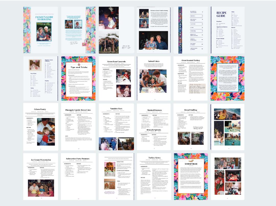Custom Heirloom Cookbook Canva Template: Family Recipe Keepsake ...