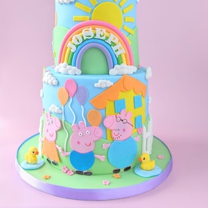 Peppa pig cake topper 🐷 – AnasPartyPaper