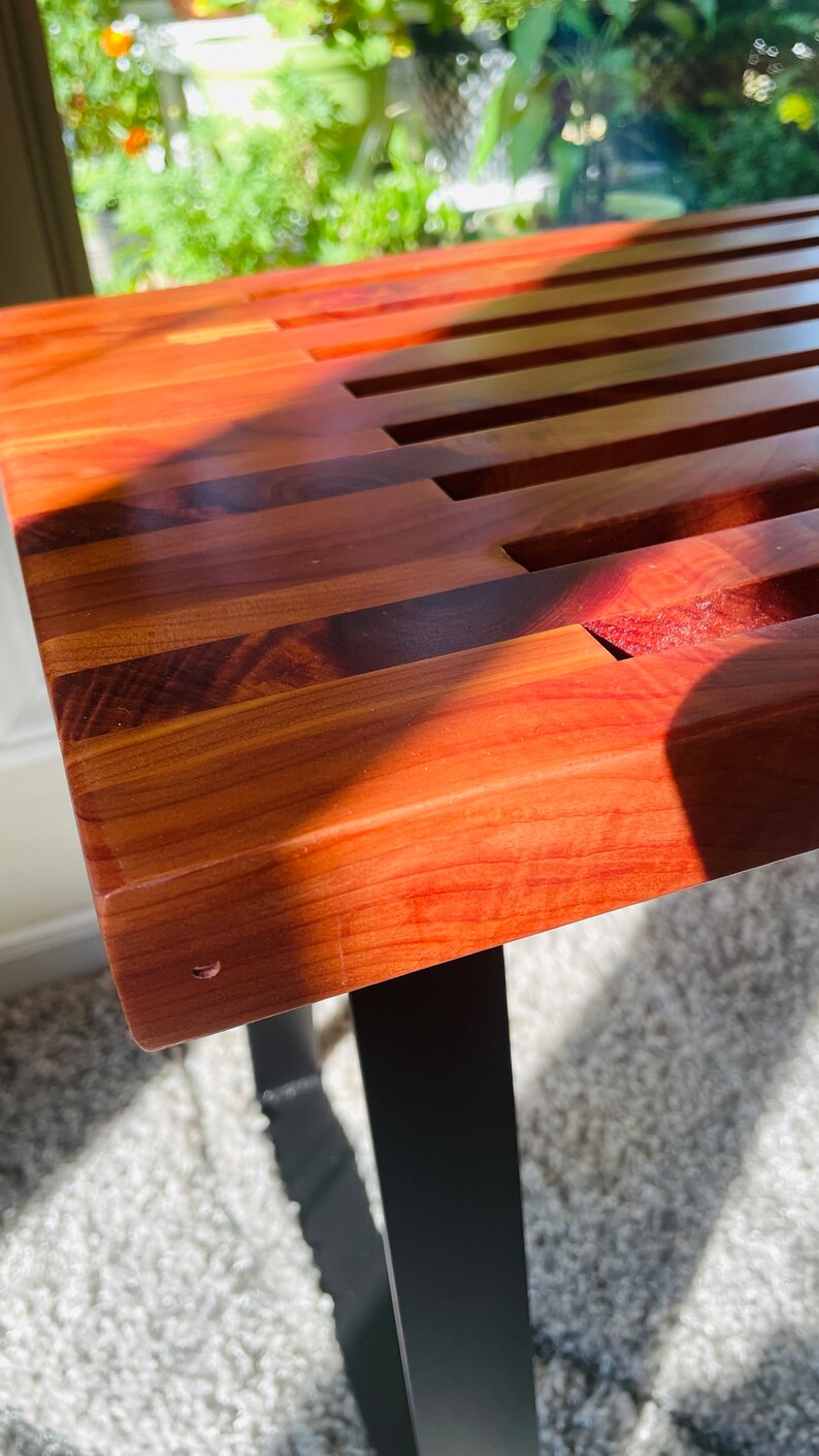 Cedar Bench 48 Entryway Bench Slimline Cedar Bench Etsy