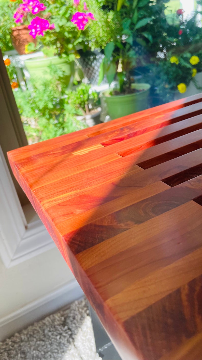 Cedar Bench 48 Entryway Bench Slimline Cedar Bench Etsy