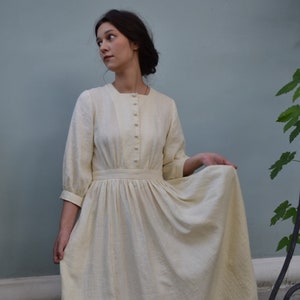 Linen White Retro Dress. - Etsy