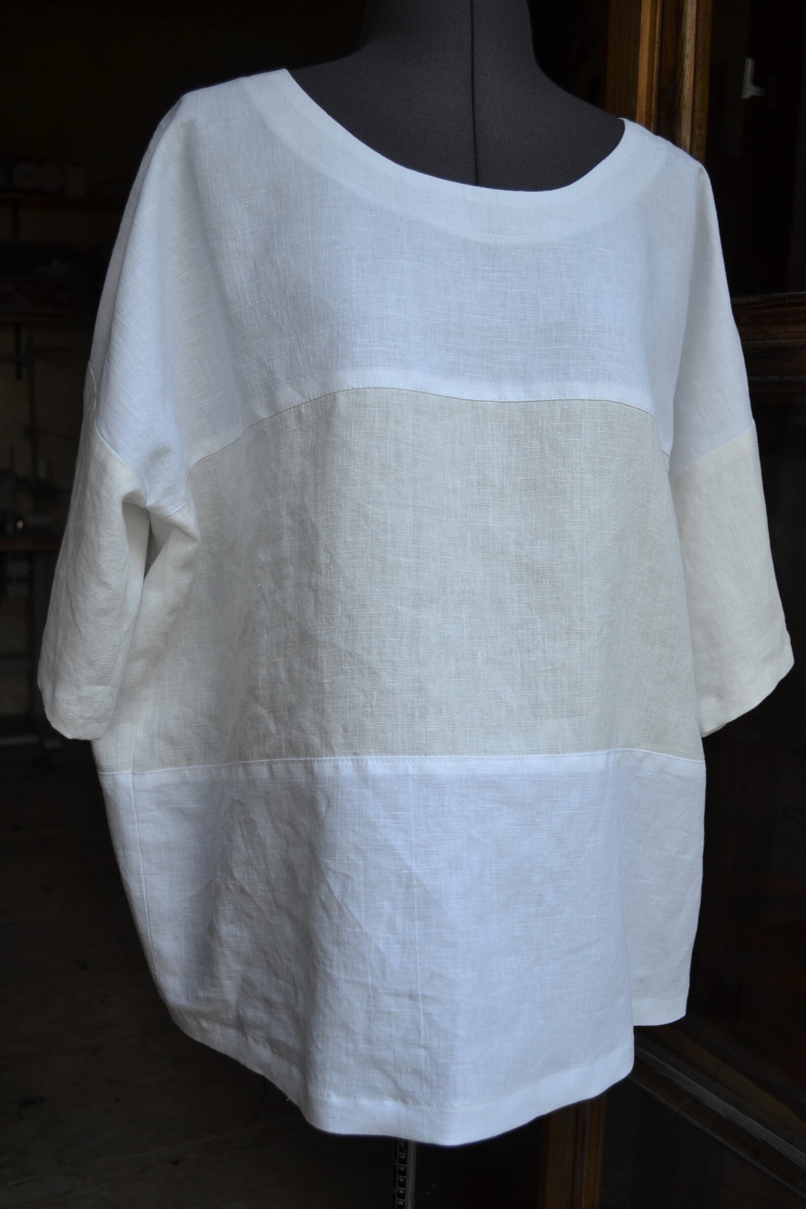 Item N 21. Relaxed White Linen Box Top. Etsy